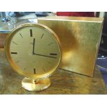 IMHOF  MANTEL CLOCK, circa 1970's, Swiss quartz movement, 19.5cm H overall.