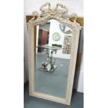 MIRRORS, a pair, with bevelled plate, in an ornate composite frame,