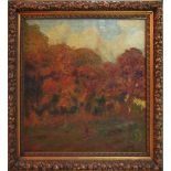 ALBERTO MAGNELLI (Italian-French, 1888-1971) 'Autumn Landscape' oil on canvas, 31cm x 31cm, framed,