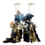 VENETIAN CARNIVAL MARIONETTES, a companion pair of cats,