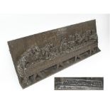 WILHELM POHL AND CARL ESSER, early 20th century German bronze relief, 'The Last Supper,