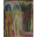 YOSHIO AOYAMA (Japanese, 1894-1996) 'Untitled' 1930, pastel, 49cm x 39cm, signed,