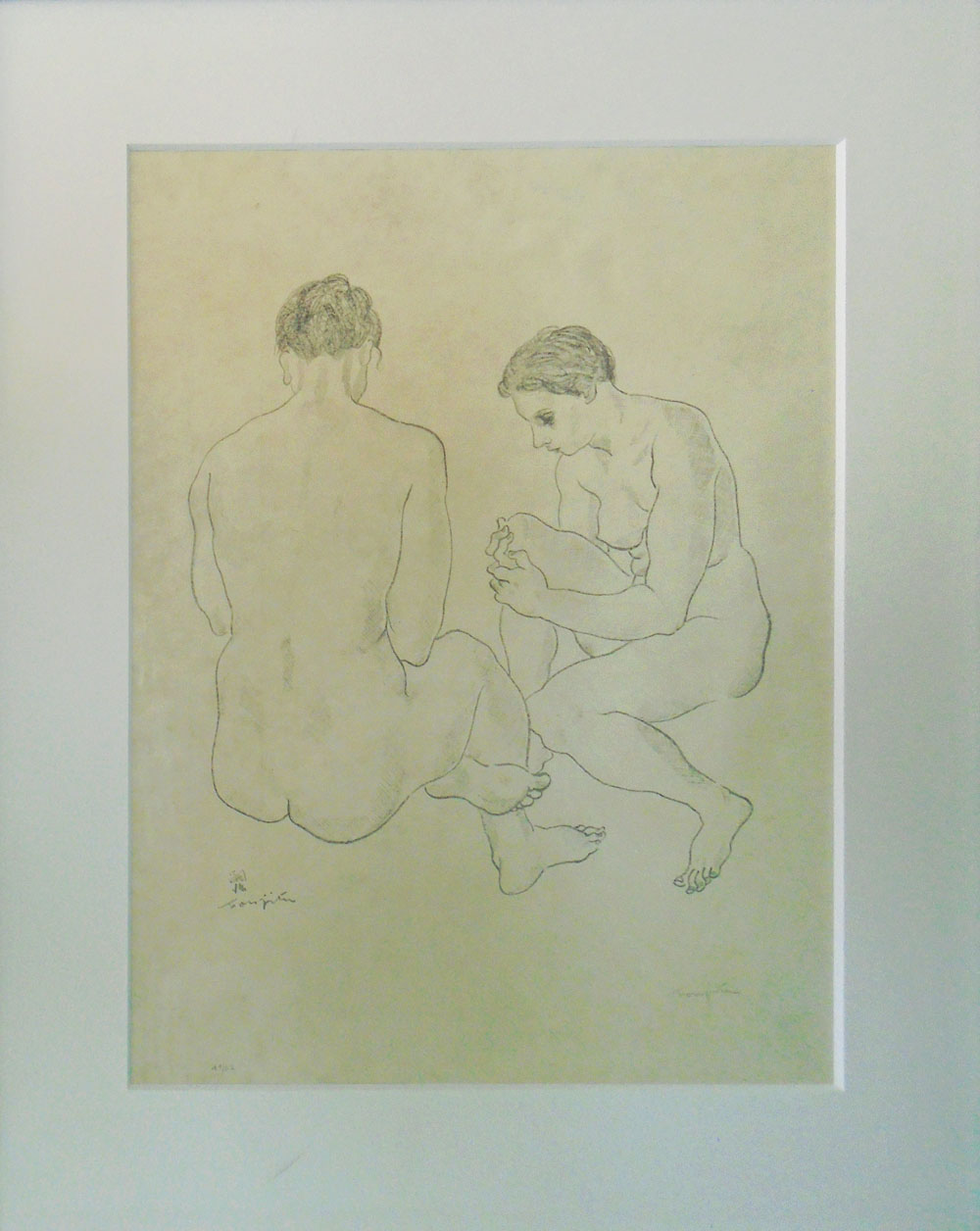 TSUGUHARU LEONARD FOUJITA (French-Japanese, 1886-1968), 'Etude de Nus' (S.