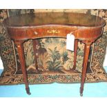 WRITING TABLE, late 19th century rosewood,