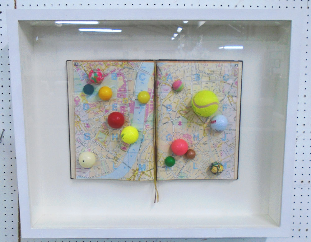 JULIE COCKBURN, 'Balls Over London', mixed media, from the Flower's Gallery,