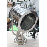 TABLE SPOT LAMP, in chromed metal finish, 45cm H.