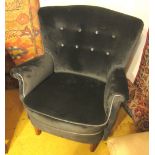 EASY CHAIRS, a pair,