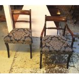 DINING CHAIRS, a set of eight,