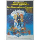 JAMES BOND, 'Diamonds are Forever', original Trans America film poster, 106cm x 70cm, framed.