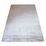 HOPPEN SILK CARPET, 265cm x 174cm, Bauhaus design in a silvered finish.