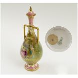 ROYAL DOULTON BOTTLE VASE, painted a figural scene entitled 'Overlooked' signed Leslie Johnson,