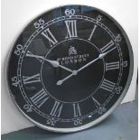 WALL CLOCK, circular, 'Bond Street London', 76cm diam.