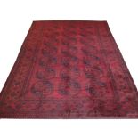 VERY FINE ANTIQUE AFGHAN CARPET, 376cm x 276cm,