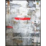 JOOST BEERENTS (1963), New York, 2004, mixed media on canvas, signed and dated, boxed steel frame,