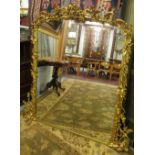OVERMANTEL, Victorian giltwood and gesso with naturalistic acorn,