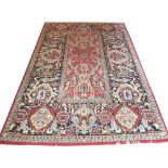 UNUSUAL VINTAGE HERIZ CARPET, 370cm x 250cm, all-over design of palmettes and vines,