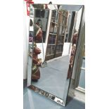 MIRROR, bevelled mirrored surround, 130cm x 70cm.