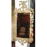 WALL MIRROR, 18th century design carved silvered wood,