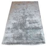 REVIVAL SHAGGY CARPET, 230cm x 150cm, in a contemporary silvered finish.