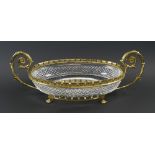 CUT GLASS BOWL, 20th century en suite with lot 525 (without candle branches),