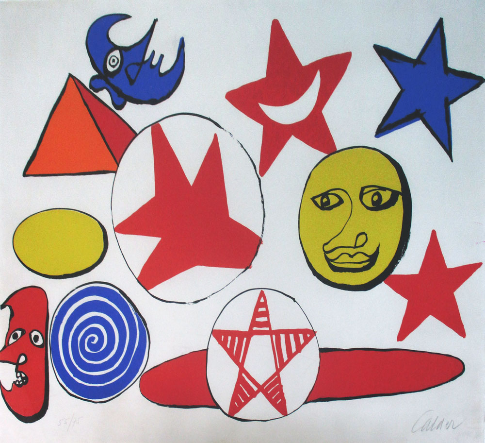 ALEXANDER CALDER (1898-1976), circa 1973, 'Abstract Gallery Composition', lithograph in colours,