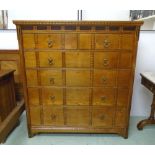 GOTHIC REVIVAL TALLBOY CHEST, in the manner of Charles Bevan, late Victorian,