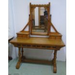 GOTHIC REVIVAL DRESSING TABLE, in the manner of Charles Bevan, late Victorian,