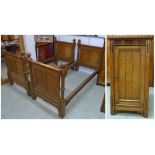 GOTHIC REVIVAL SINGLE BEDS, a pair, in the manner of Charles Bevan,