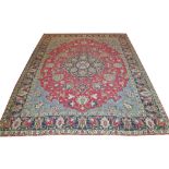 FINE ANTIQUE PERSIAN TABRIZ CARPET, 360cm x 282cm,