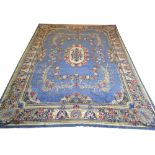 RARE ANTIQUE KERMAN LAVER CARPET, 395cm x 290cm, circa 1930's,