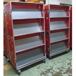 VIRGIN AIRLINES DISPLAY CASES, a pair, matching lot 242.