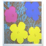ANDY WARHOL (American, 1928-1987) 'Flowers' a pair, Sunday B Morning edition, 91cm x 91cm, framed.
