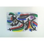 JOAN MIRO (Spanish), 'Untitled Abstract', lithograph in colours, printed by Maeght, 31cm x 48cm,