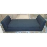 MAX ALTO FOR B&B ITALIA DAYBED, in noir fabric with brushed steel feet, 202cm L x 65cm H.