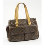 LOUIS VUITTON MULTIPLI-CITE BAG, monogram canvas and leather trims and handles, gold tone hardware,