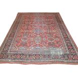 ANTIQUE ZIEGLER MAHAL CARPET, 410cm x 315cm, all over design of palmettes,