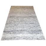 MODERNIST KILIM, 300cm x 200cm, in an abrashed noir and ivory design.