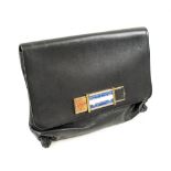 MARC JACOBS QUADRI CLUTCH, foldover flap with magnetic closure and mosaic stone trim on front,