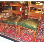 SIDE CHAIRS, a pair, Victorian Scottish oak each with reeded bar backs,