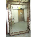 WALL MIRROR, gilt metal,