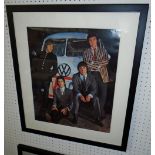 WHO WITH VW VAN, 1965, in Italy, 45.5cm x 38cm, framed.