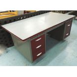 ROMEO VICKERS DESK, of the 1960s style,