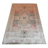 VERY FINE SILK HEREKE DESIGN CARPET, 258cm x 153cm,