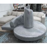 CRYSTAL LOVE SEAT, by Edra, of abstract form, covered in diamonte, 195cm W.