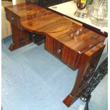 DESK, Art Deco style, with two drawers below, 139cm x 52cm x 76cm H.
