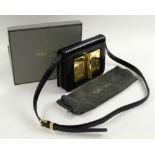 TOM FORD 'NATALIA' PYTHON HANDBAG, black with galvanized brass hardware, alcantara lining,