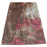 ABSTRACT CONTEMPORARY CARPET, 230cm x 147cm, in the manner of Jackson Pollock.