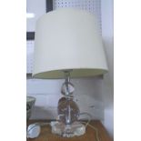 TABLE LAMP, Art Deco style crystal with shade, 44cm H.