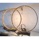 LE DEUN LUMINAIRES CIRCULAR LIGHTS, a pair, small form in black finish, 33cm H x 30cm.