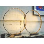 LE DEUN LUMINAIRES CIRCULAR LIGHTS, a pair, large form in black finish, 63cm H x 60cm.